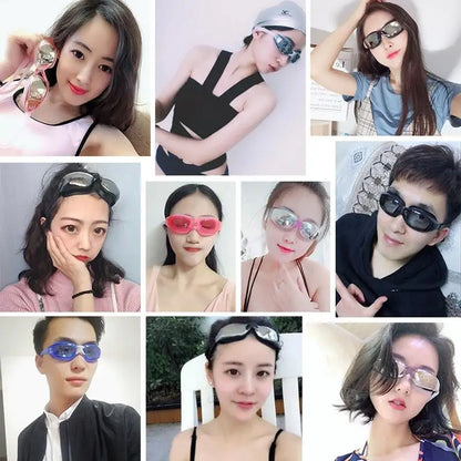 Adult -1.5 to -8.0 Myopia Electroplated Swim Glasses Waterproof anti Fog Swim Goggles Custom Different Left Right Eye Degrees